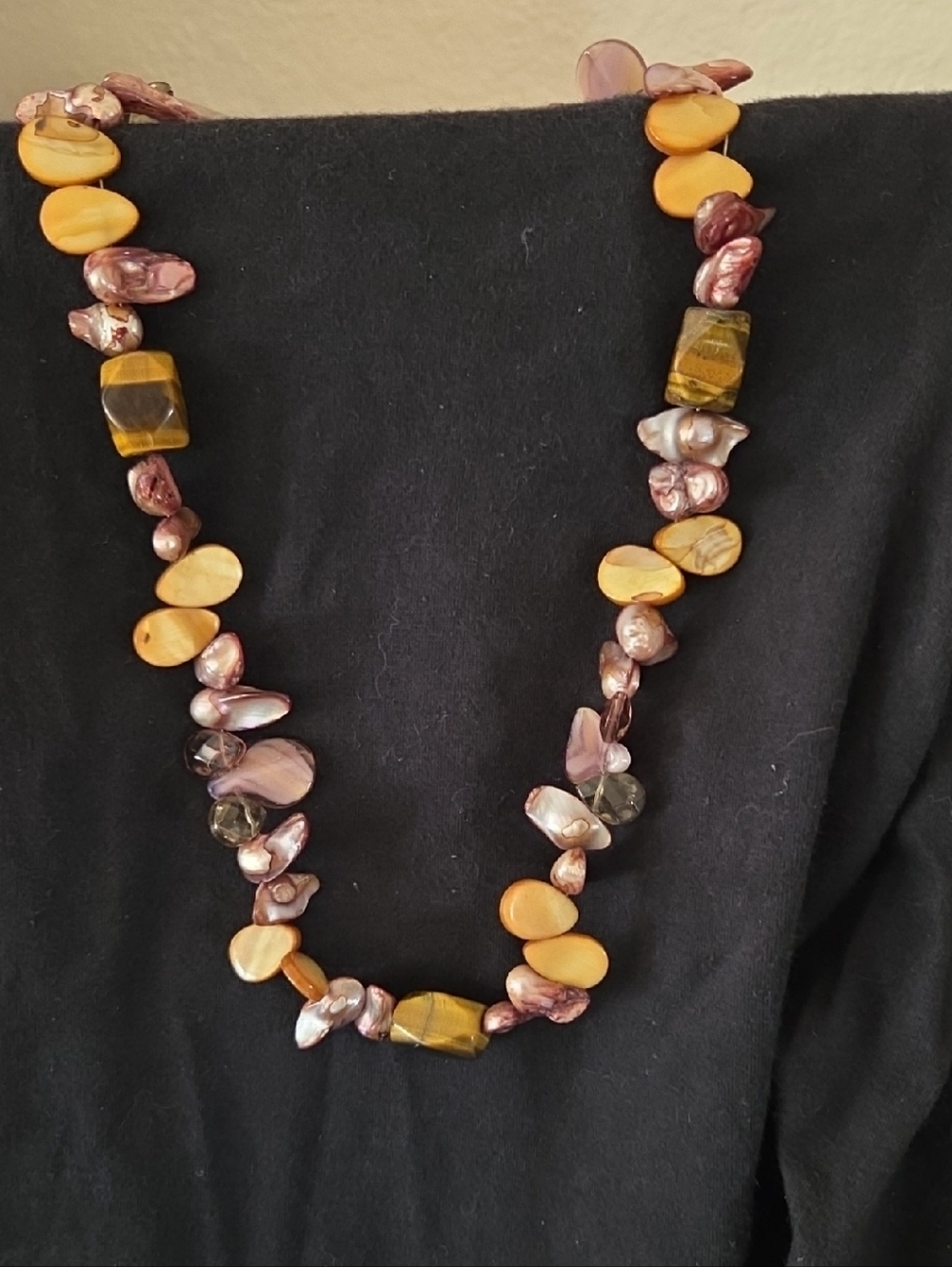 Handcrafted Mookaite Jasper Stone Rose, Tan And Brown Necklace - Women Jewelry